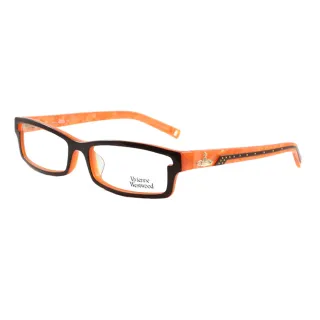 【Vivienne Westwood】英倫龐克風光學眼鏡(黑/橘 VW138_03)