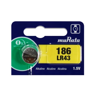 【日本制造muRata】公司貨 LR43 鈕扣型電池-5顆入