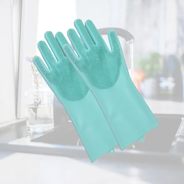 【多潔家】廚房多功能清潔耐熱矽膠手套(量販特惠10入-廚衛清潔萬用手套)