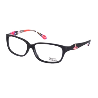 【Vivienne Westwood】經典土星個性款光學眼鏡(黑/紅格紋 VW262_03)