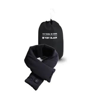 【TOBY BLACK】多功能發熱舒敷圍巾/發熱眼罩/發熱枕禮盒豪華組_經典黑(館長推薦-附耐熱收納袋)
