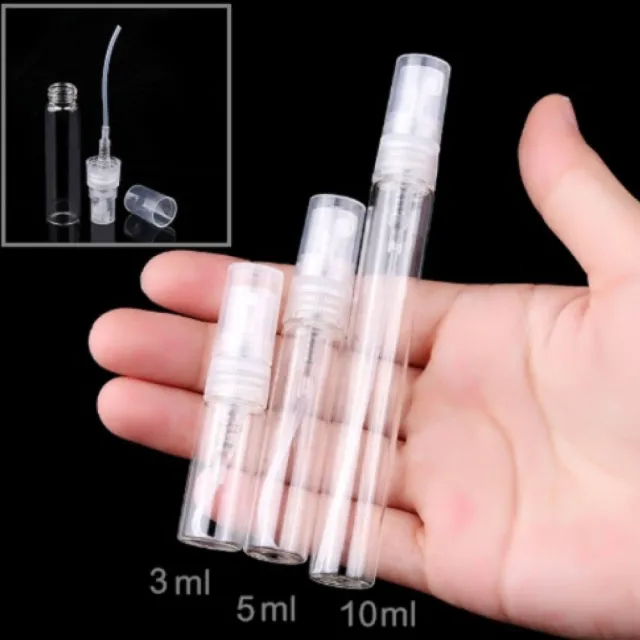 【MYBeauty】15入旅行便攜液體噴霧玻璃分裝瓶5mL(香水分裝小噴瓶/玻璃分裝/旅用分裝罐/按壓式噴霧瓶)