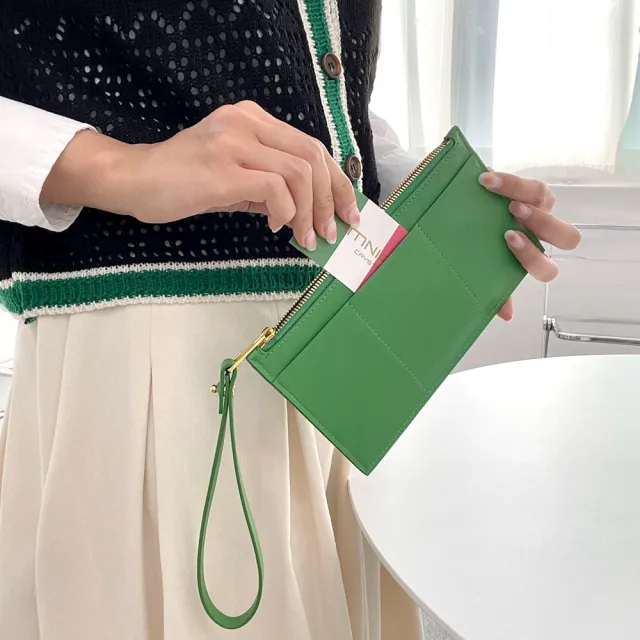 【WHOSE BAG】雙11 韓國OMNIA Track羊皮長夾 女用真皮皮夾 同心結設計 NO.3400I(女皮夾 女長夾)