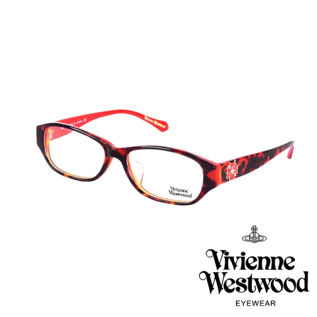 【Vivienne Westwood】龐克多邊形土星款光學鏡框(琥珀紅 VW274_03)