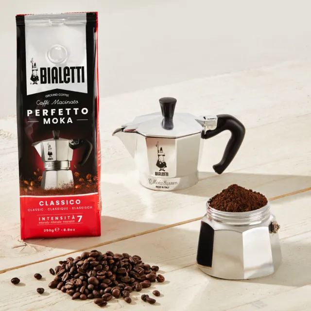 【Bialetti 比亞樂堤】經典摩卡壺MOKA-12杯份(義式濃縮/露營咖啡壺/原廠保固2年)