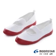 【MOONSTAR 月星】童鞋抗菌防滑室內鞋(白紅)