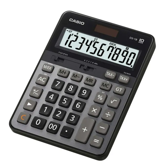 【CASIO 卡西歐】10位數雙電源頂級商用計算機(DS-1B)