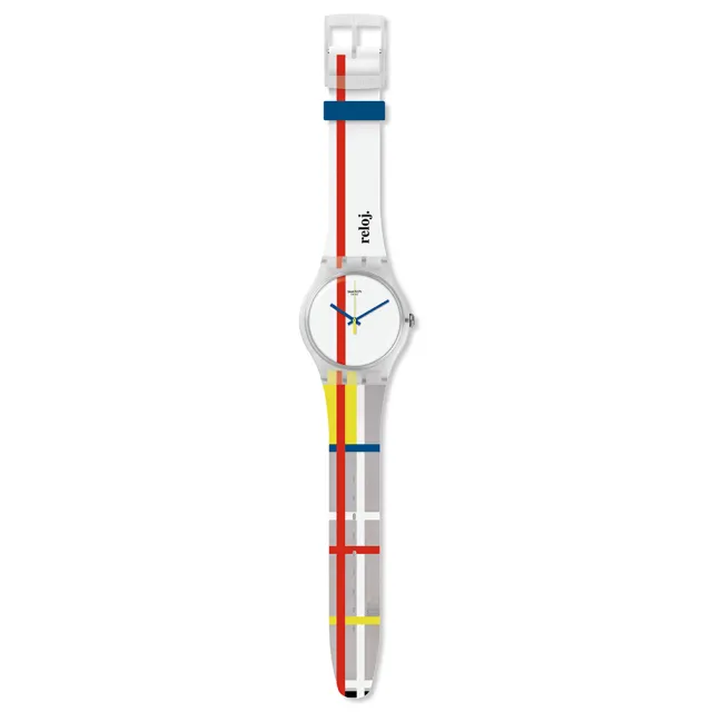 【SWATCH】Thyssen Museum系列手錶 THE RED SHINY LINE 男錶 女錶 瑞士錶 錶(41mm)