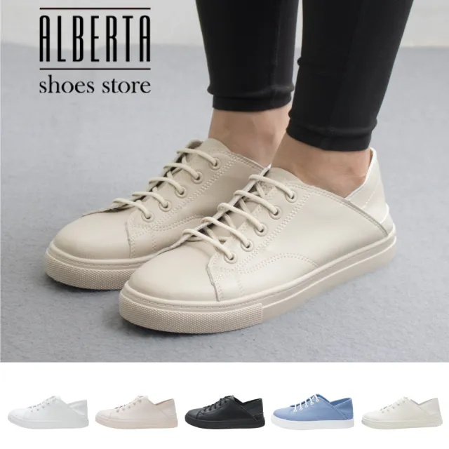 【Alberta】偏小 底厚3CM 百搭皮革腳踩鞋 厚底圓頭兩穿鞋 後踩鞋 穆勒鞋休閒懶人款