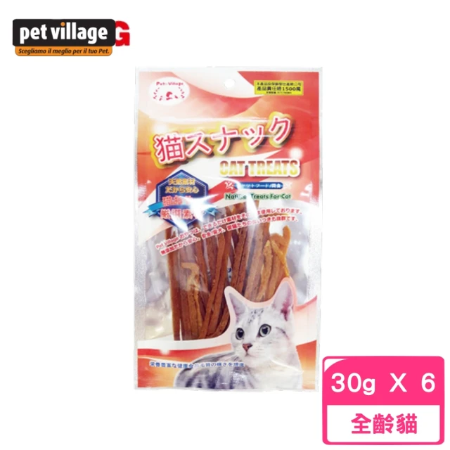 Pet Village 魔法村 PV貓咪細切鮪魚條 30公克±5%(6入組)