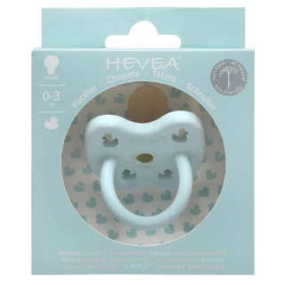 【hevea】彩色乳膠奶嘴-寶貝藍(使用FDA認可的天然彩色顏料)