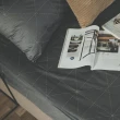 【絲薇諾】MIT精梳棉 幾何 二件式枕套床包組 艾維斯-黑(單人加大)