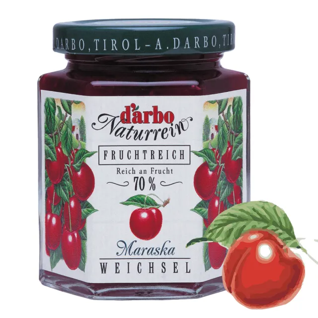 【D’arbo德寶】70%果肉天然酸櫻桃果醬200g