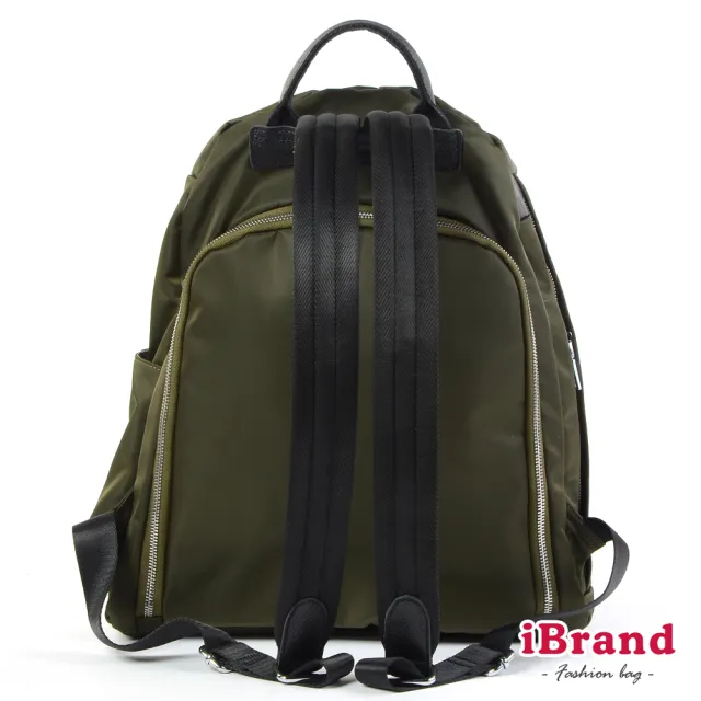 【iBrand】雙11 率性時尚後開式防盜尼龍後背包-L(多色任選)
