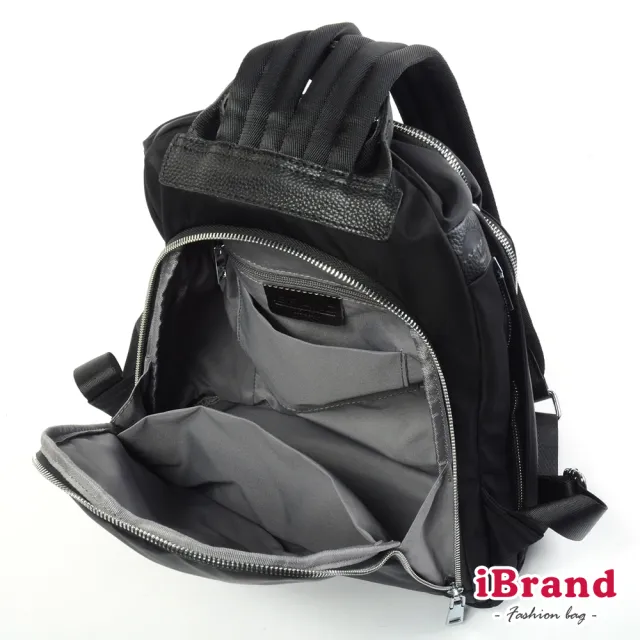 【iBrand】雙11 率性時尚後開式防盜尼龍後背包-L(多色任選)