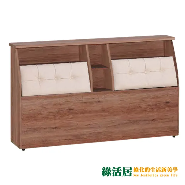 【綠活居】菲斯  現代6尺透氣皮革雙人加大床頭箱(五色可選)