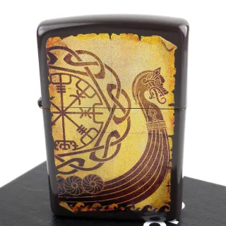 【Zippo】美系~Viking Warship-維京戰艦圖案打火機