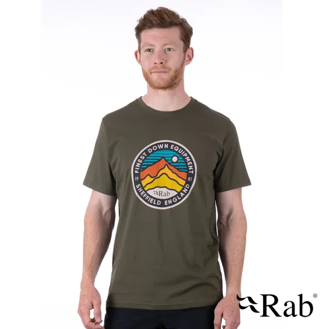 【RAB】Stance 3 Peaks SS Tee 透氣短袖有機棉T恤 男款 軍綠 #QCA98