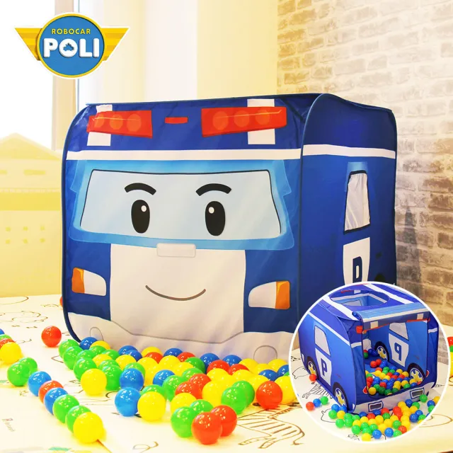 【nunuKIDS】Poli 波力球池帳篷二合一遊戲屋含50顆遊戲球(波力)