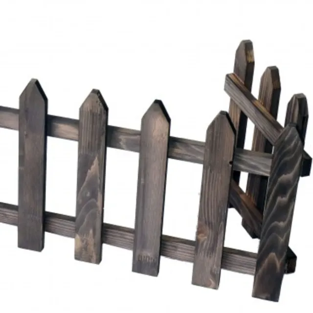 【特力屋】ㄇ型圍籬-燻木色146cm