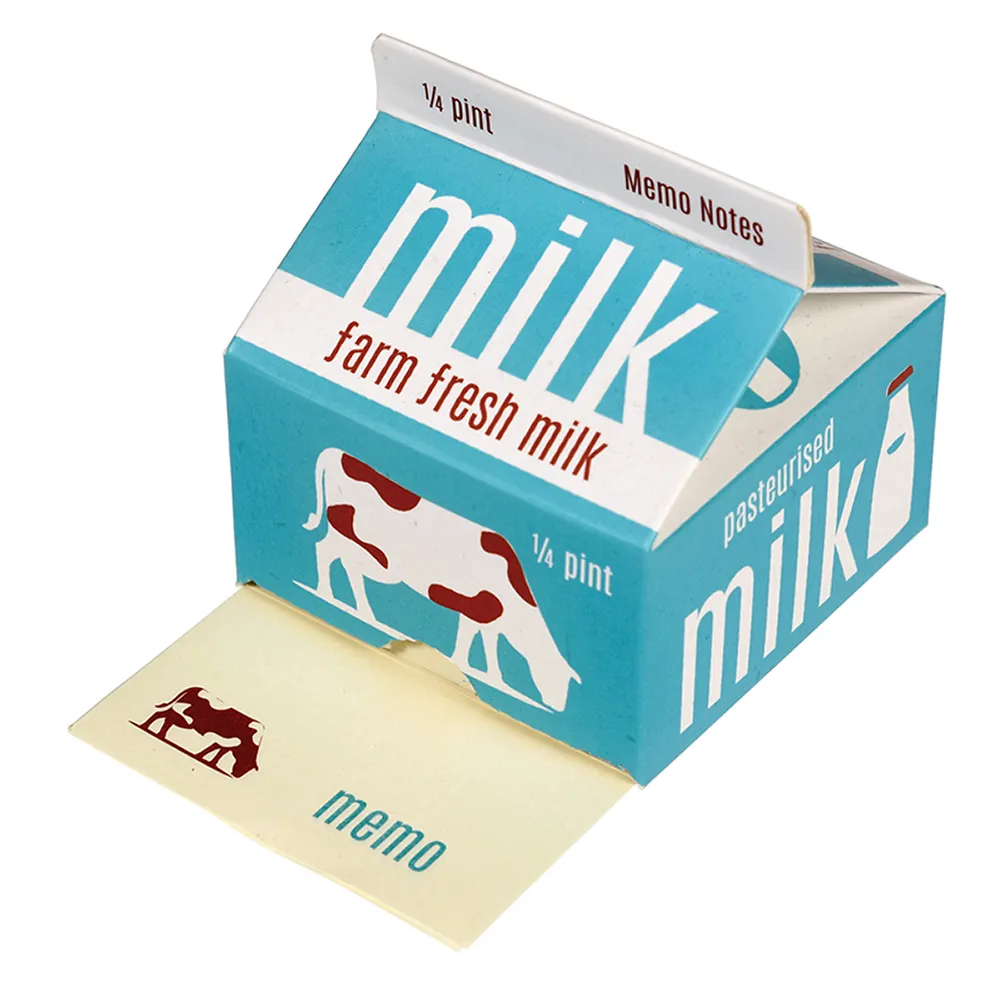 【Rex London】牛奶盒造型便條紙_大乳牛(RL27421)