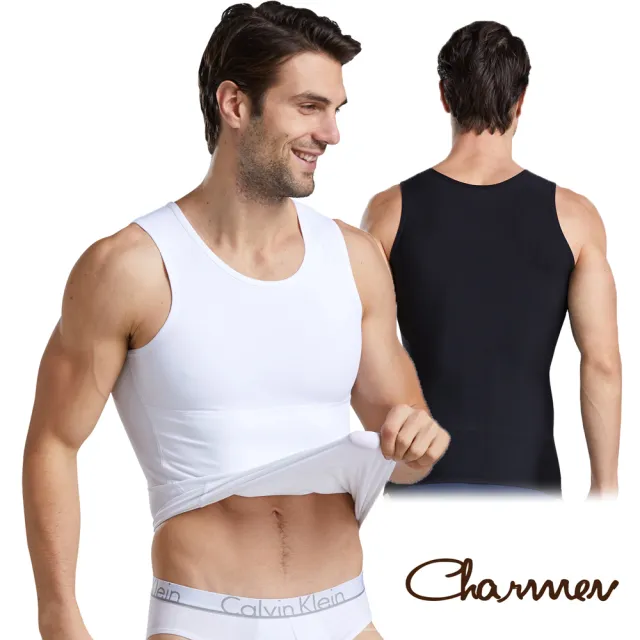 【Charmen】塑身衣 360度加壓收腹高彈背心 男性塑身衣(2色)