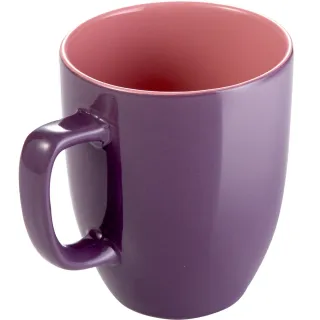 【TESCOMA】Crema雙色馬克杯 紫粉290ml(水杯 茶杯 咖啡杯)