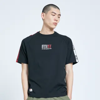 【5th STREET】男紅黑雙色短袖T恤-黑色