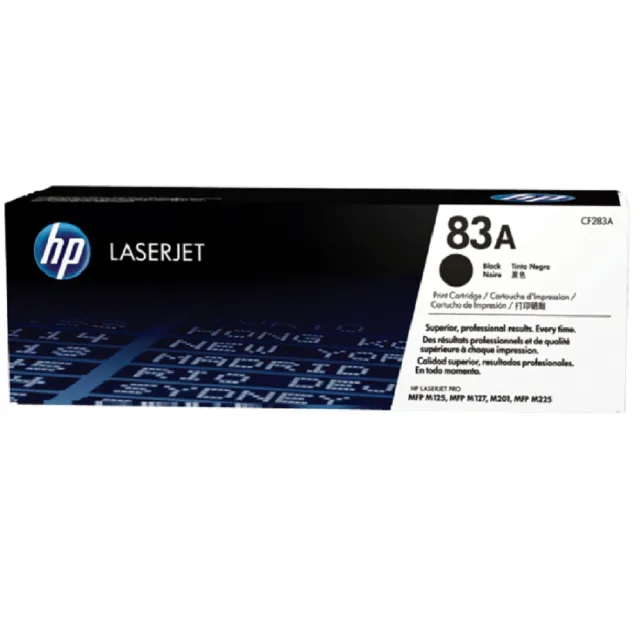 【HP 惠普】HP 83A 黑色原廠 LaserJet 碳粉匣(CF283A)