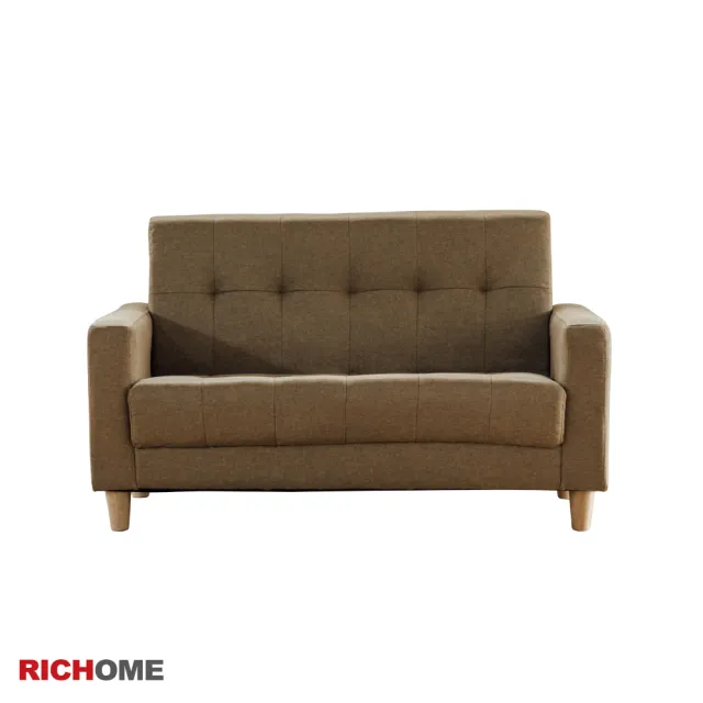 【RICHOME】妮可舒適厚座墊雙人沙發(2色)