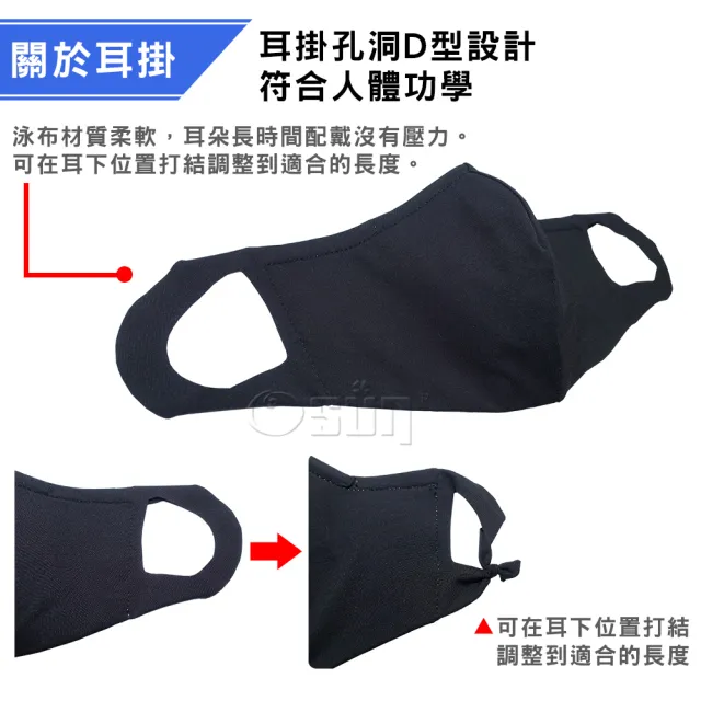【Osun】一體成型防疫3D立體三層防水運動透氣布口罩台灣製造(- 顏色任選/特惠價CE319 -)