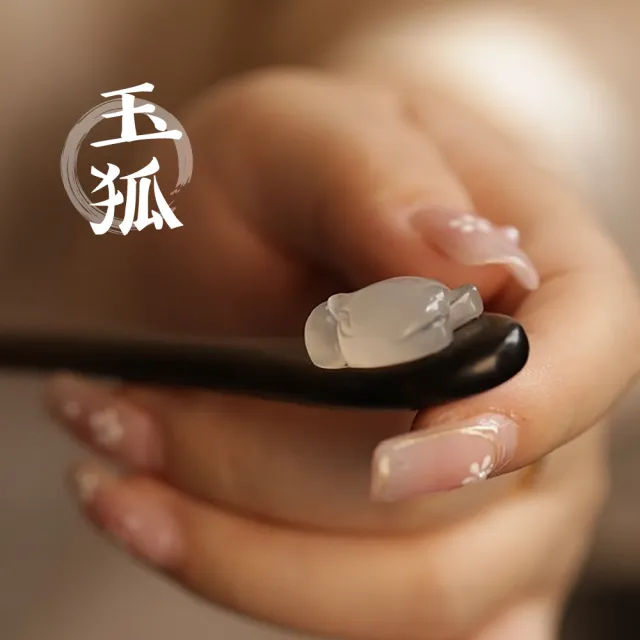 【如沐春風】小狐狸復古檀木釵(髮釵 盤髮神器 編髮器 飾品 丸子頭 包包頭 古裝 宮廷風 髮飾 旗袍 古典)