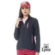 【Lynx Golf】女款內刷毛保暖防風素面造型胸袋拉鍊款長袖外套(二色)