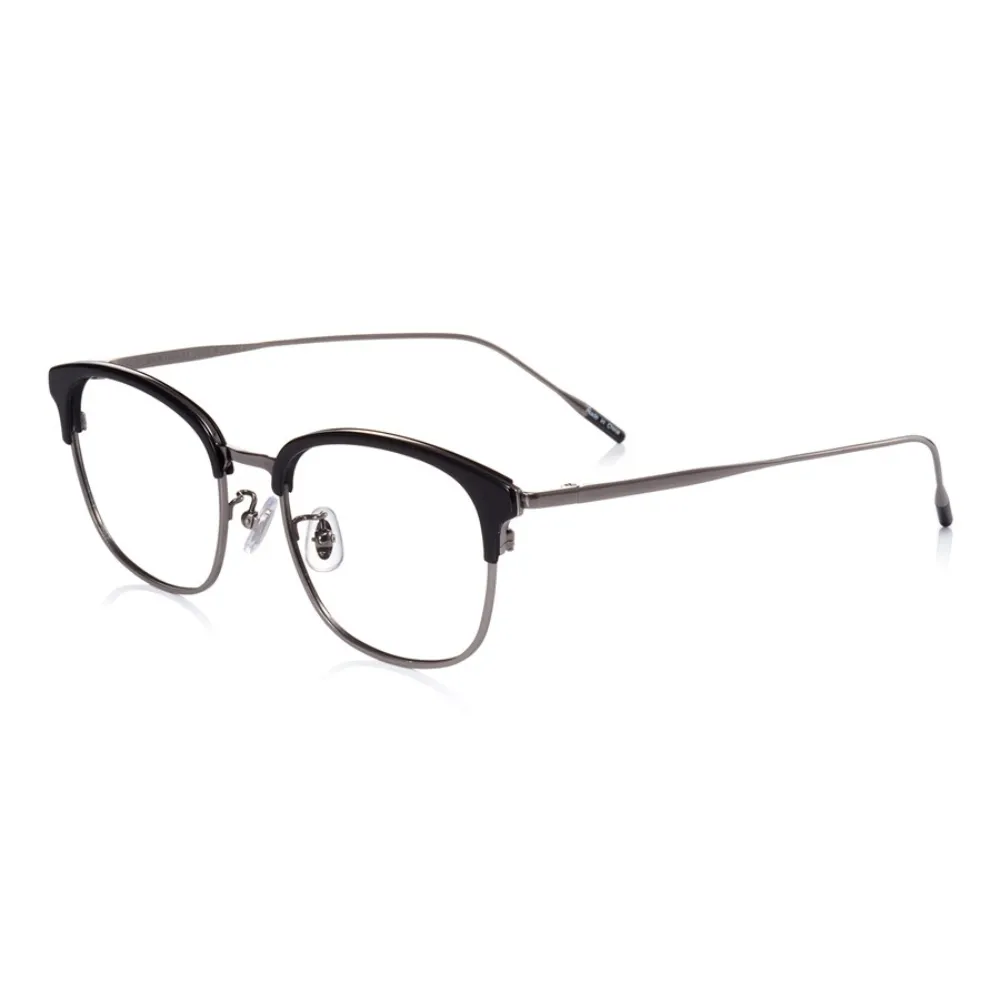 【OWNDAYS】John Dillinger系列 眉形鏡款鈦金屬框光學眼鏡(JD1034B-0A C1)