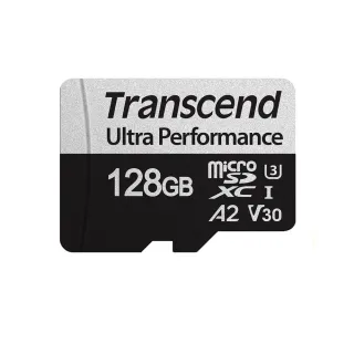 【Transcend 創見】USD340S microSDXC UHS-I U3 V30/A2 128GB 記憶卡-專(TS128GUSD340S附轉卡)