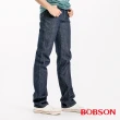 【BOBSON】男款日本進口布中直筒褲(藍1630-52)