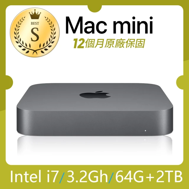 AppleApple S級福利品 Mac Mini 2018 A1993 6核心CPU i7 64G+2TB(原廠保固12個月)