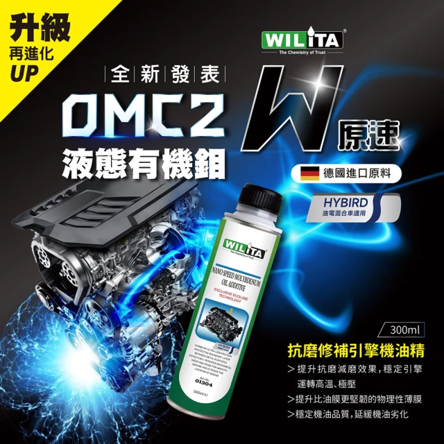 【WILITA 威力特】抗磨修補引擎機油精 2入(汽、柴油車適用)
