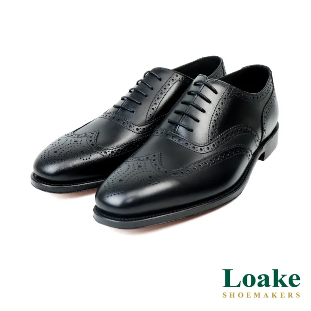【Loake】經典翼紋雕花牛津鞋 黑色(LK089-BL)