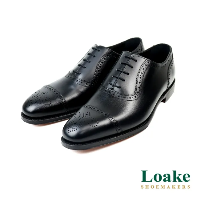 【Loake】質感翼紋雕花牛津鞋 黑色(LK186-BL)