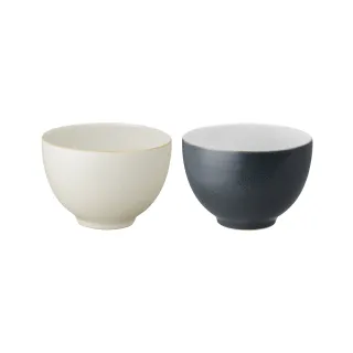 【DENBY】印象雙色湯碗-米白+灰岩-14cm