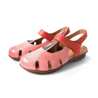 【DK 高博士】雙色側鏤空女空氣涼鞋 87-2131-40 粉紅