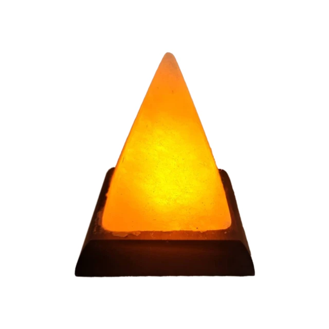 【礦世奇鹽】100%巴基斯坦進口開運金字塔吉祥小鹽燈(小夜燈、夜燈、鹽燈、燈、桌燈、風水)