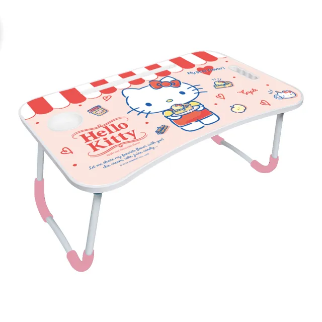 【SONA森那家居】Sanrio 三麗鷗  KT系列 折疊床上桌 萬用折疊桌 床上桌(60*40*28 凱蒂貓 KITTY)