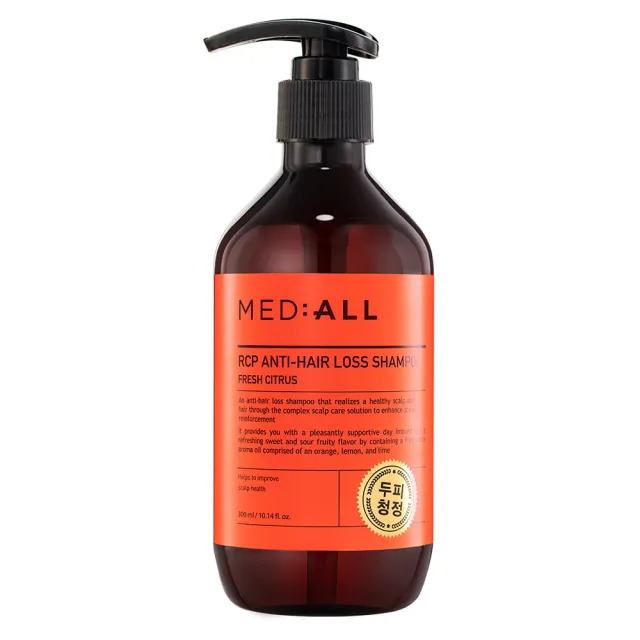 【MED:ALL】RCP Anti Hair Loss 頭皮護理洗髮露-新鮮柑橘300ml(頭皮去角質 洗髮精 清洗)