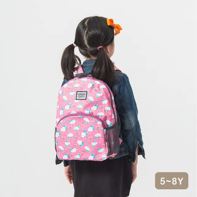 【HUGGER】兒童背包+筆袋-多色(A4可 幼小孩輕量休閒童趣防潑水減壓肩帶才藝上學後背)