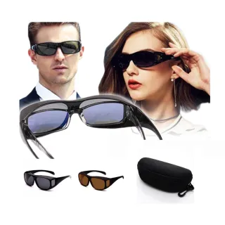 【TAI LI 太力】台灣製套鏡式抗UV偏光太陽眼鏡 墨鏡#3348(附時尚眼鏡盒 眼鏡布  二色任選)