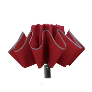 【SINEW優傘鋪-限時特價】3入10骨大傘面反向黑膠自動開收傘(極度防曬抗UV 安全反光條 防潑水布 晴雨傘)