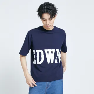 【EDWIN】男裝 EFS 寬版LOGO短袖T恤(丈青色)