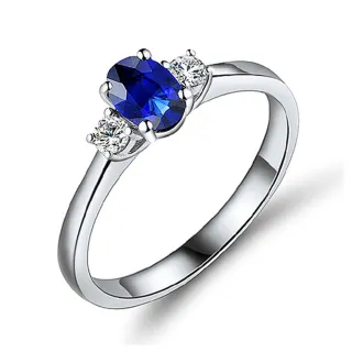 【禾美珠寶】天然皇家藍藍寶石戒指YS079(PT950鉑金)